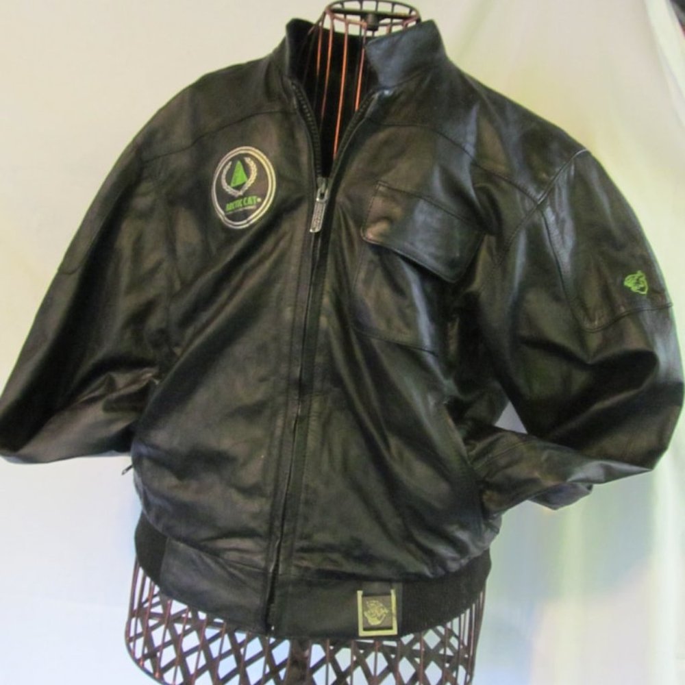 Vintage Arctic Cat Jacket Arctic Cat Leather Jacket Men Sz Small Snowmobile Jack